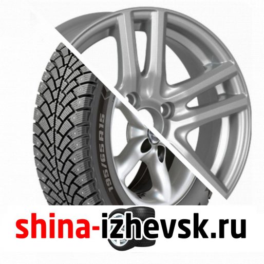 Колесо в сборе BF Goodrich G Force Stud 195/65 R15 Q 95 + Tech Line 529 6xR15 4×100 ET40 DIA60.1 Серый в Ижевске